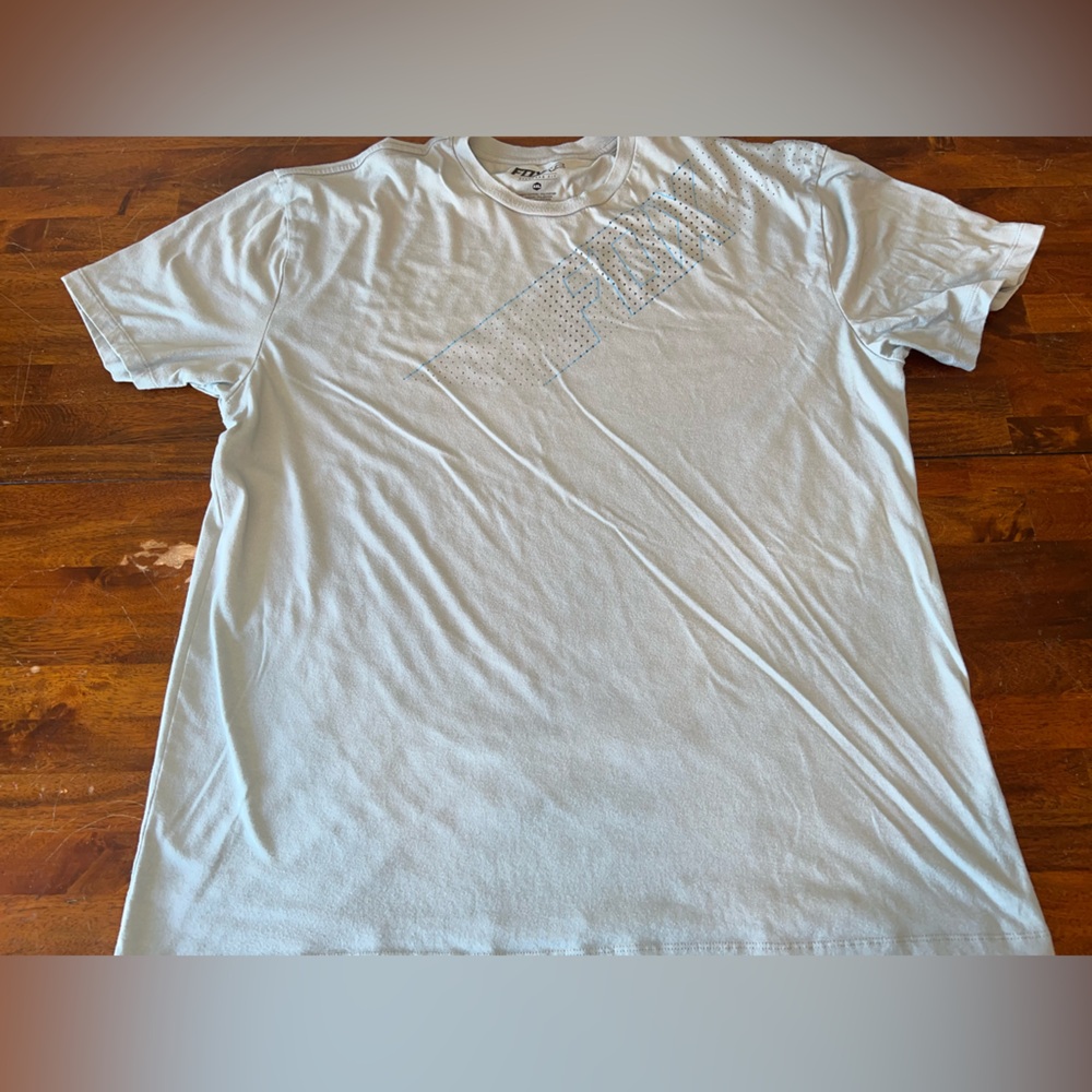 Fox White Short Sleeve Tee Classic Crew Neck